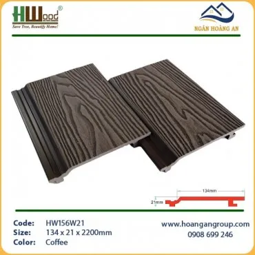 Ốp Tường Trần Gỗ Nhựa Ngoài Trời Hwood HW156W21 Coffee