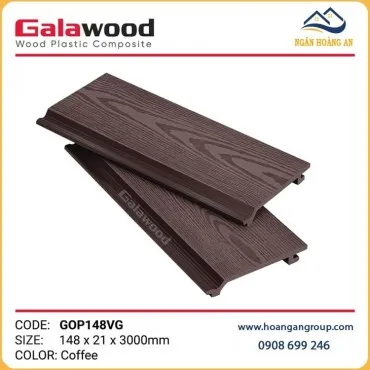 Tấm Ốp Tường Gỗ Nhựa Ngoài Trời Galawood GOP148VG Coffee