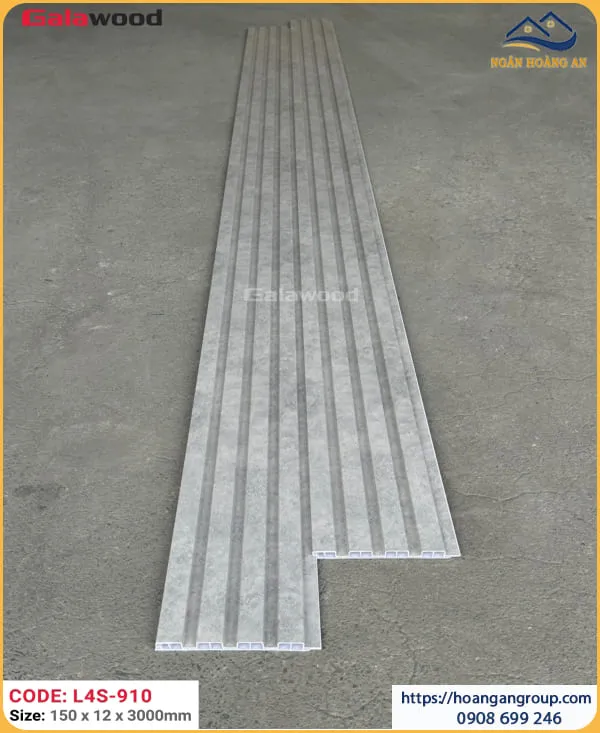Tấm Ốp Lam 4 Sóng Galawood Màu Xám Ghi L4S-910