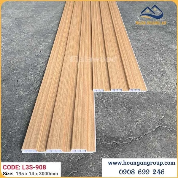 Lam 3 Sóng Thấp Nhựa Giả Gỗ Galawood L3S-908
