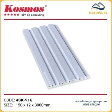 Tấm Ốp Tường Lam Sóng Kép Vân Đơn Sắc Kosmos 4SK-916