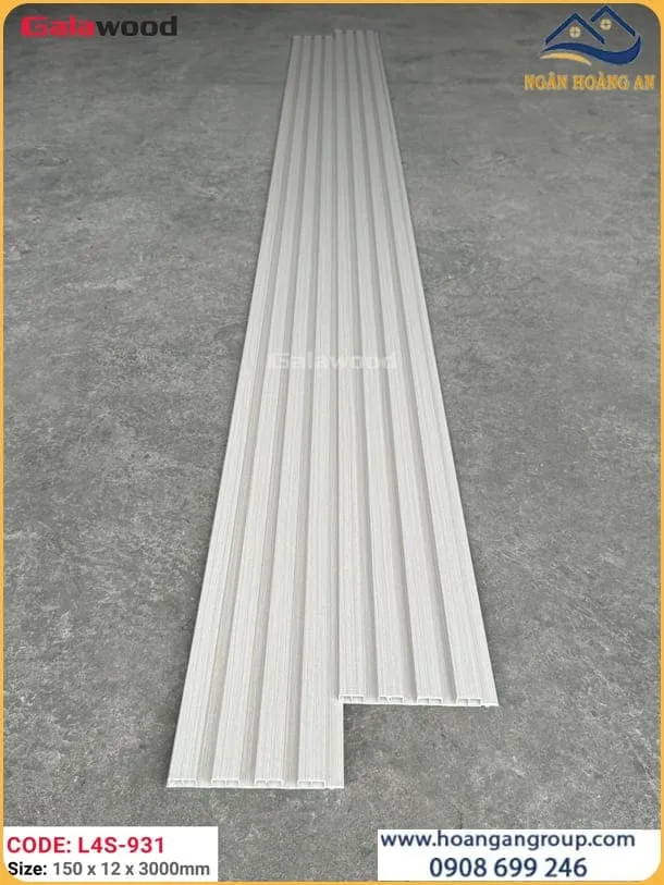 Tấm Ốp Tường Lam 4 Sóng Nhựa Giả Gỗ Galawood L4S-931 Tấm Ốp Tường Lam 4 Sóng Nhựa Giả Gỗ Galawood L4S-931