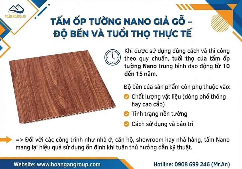 Tấm Ốp Tường Nano Giả Gỗ – Độ Bền Và Tuổi Thọ Thực Tế Tấm Ốp Tường Nano Giả Gỗ – Độ Bền Và Tuổi Thọ Thực Tế