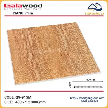 Tấm Nhựa Ốp Tường Nano Giả Gỗ Galawood G9-915M