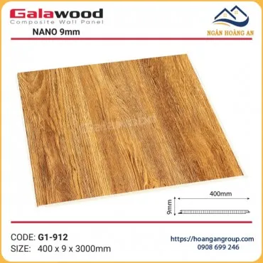 Tấm Nhựa Ốp Tường Nano Giả Gỗ Galawood G1-912