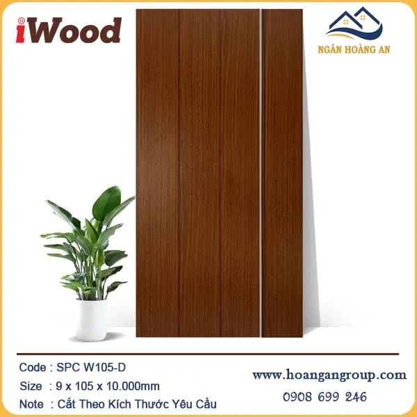 Ốp Tường Ốp Trần Nano Nhựa Giả Gỗ iWood W105-D