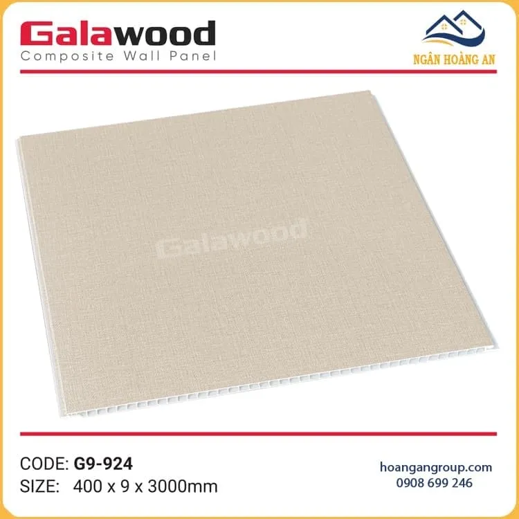 Tấm Ốp Tường Nano Nhựa Giả Vân Vải  Galawood G9-924
