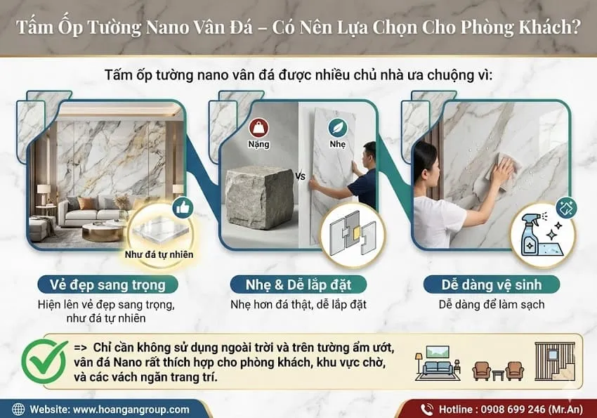 Tấm Ốp Tường Nano Vân Đá – Có Nên Lựa Chọn Cho Phòng Khách? Tấm Ốp Tường Nano Vân Đá – Có Nên Lựa Chọn Cho Phòng Khách?