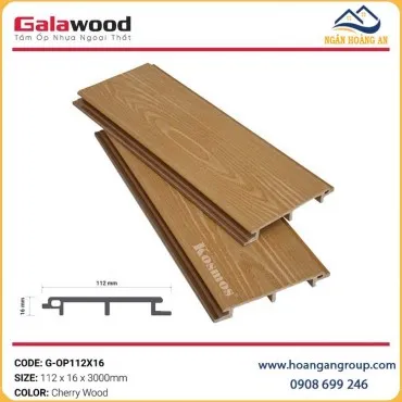 Tấm Ốp Tường Ngoài Trời Phủ ASA Galawood G-OP112X16 Cherry Wood