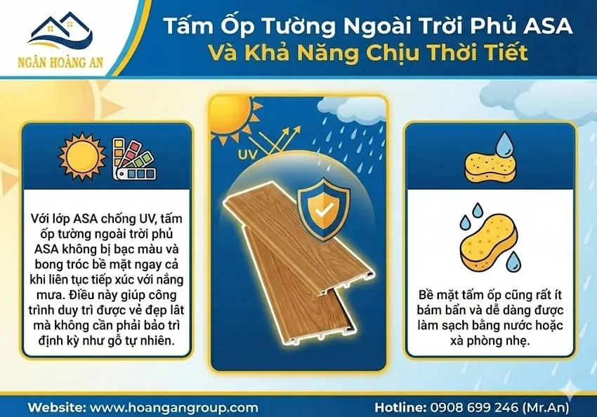 Tấm Ốp Tường Ngoài Trời Phủ ASA Và Khả Năng Chịu Thời Tiết