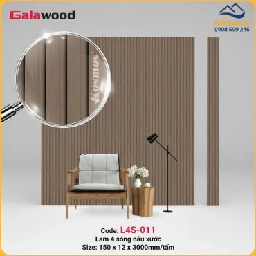 Tấm Ốp Tường Ốp Trần Lam Sóng Nhựa Galawood L4S-011