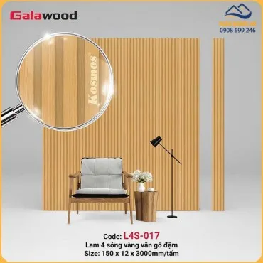 Tấm Ốp Tường Lam Sóng Nhựa Giả Gỗ Galawood L4S-017