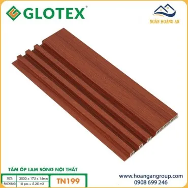 Tấm Ốp Tường Ốp Trần Lam Sóng Nhựa Giả Gỗ Glotex TN199