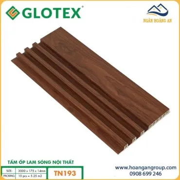 Tấm Ốp Tường Ốp Trần Lam Sóng Nhựa Vân Gỗ Glotex TN193
