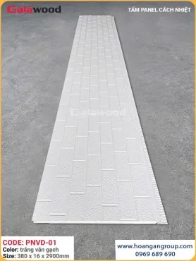 Tấm Ốp Tường Panel Chịu Nhiệt Galawood PNVD-01 Trắng Vân Gạch 