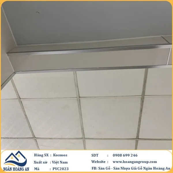 Ốp Tường PVC Giả Đá Kosmos Màu Trắng Trơn PVC2023 Tại Quận 9 TPHCM