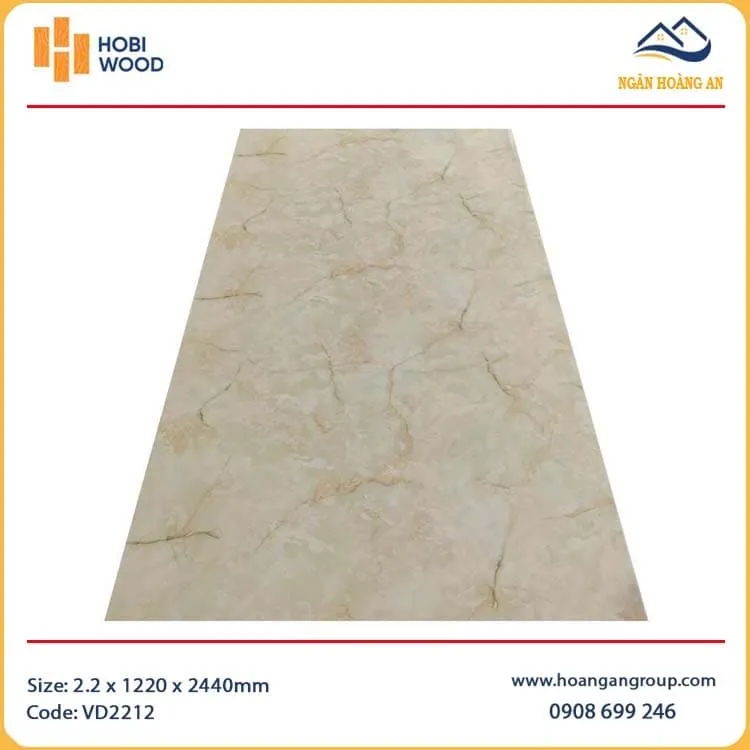 Tấm Ốp Tường PVC Nhựa Giả Vân Đá Hobiwood VD2212 Tấm Ốp Tường PVC Nhựa Giả Vân Đá Hobiwood VD2212