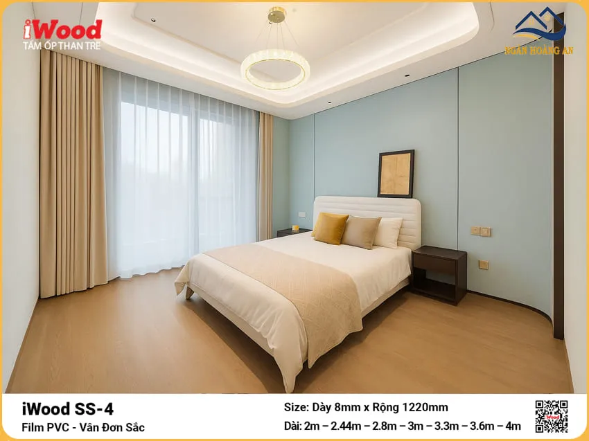 Tấm Ốp Tường  Sợi Than Tre Đa iWood SS-4 Dạng Kích Thước