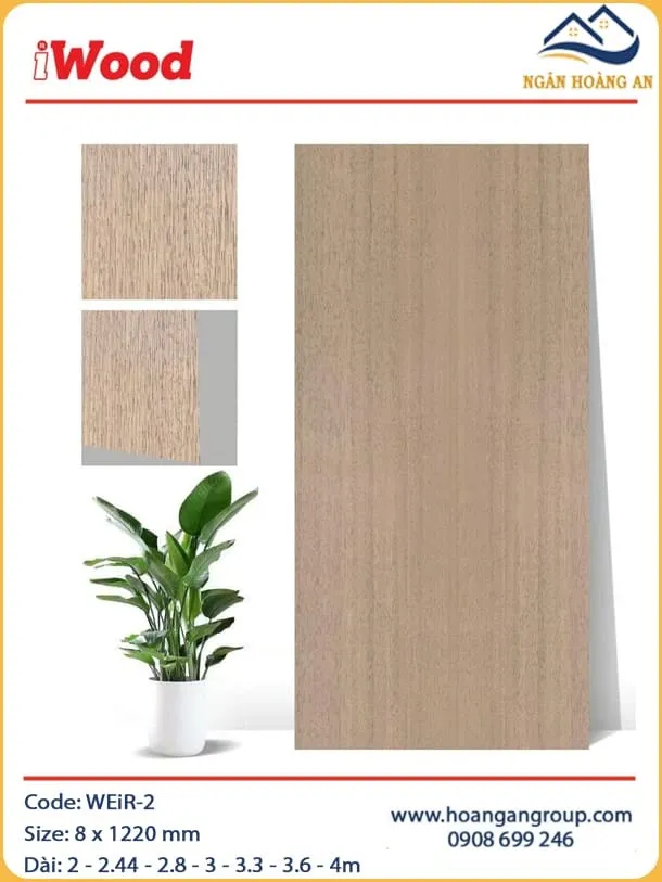 Tâm Ốp Tường Sợi Than Tre Đa Năng iWood WEiR-2