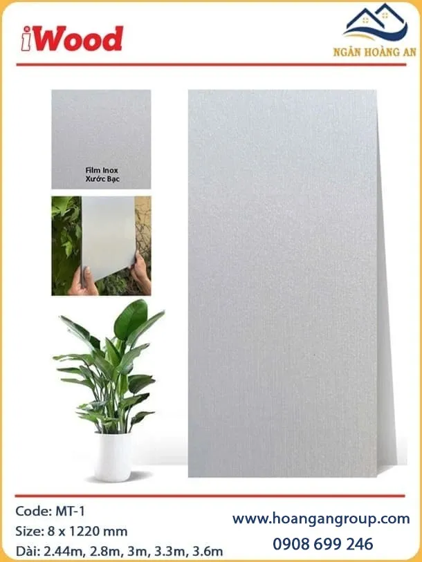 Tấm Ốp Tường Than Tre iWood Vân Kim Loại  MT-1