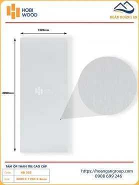 Tấm Ốp Tường Sợi Than Tre Vân Kim Loại Hobiwood HB 302