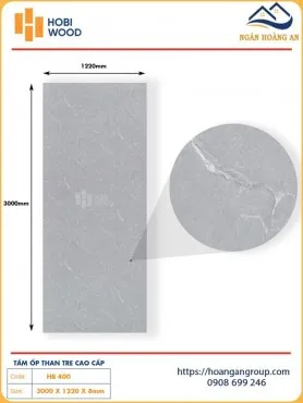 Tấm Ốp Tường Than Tre Giả Bê Tông Hobiwood HB 400