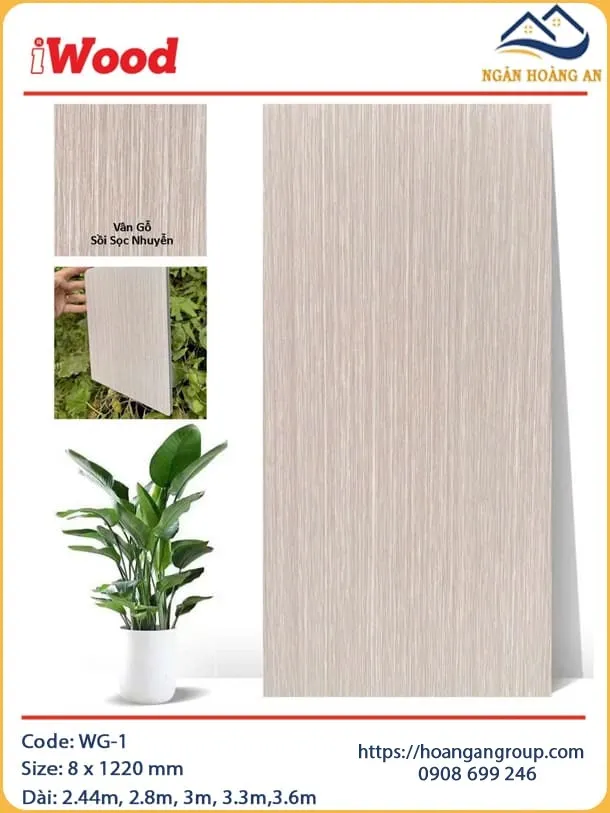 Tấm Ốp Than Tre Giả Vân Gỗ Sồi Sọc Nhuyễn iWood WG-1 Tấm Ốp Than Tre Giả Vân Gỗ Sồi Sọc Nhuyễn iWood WG-1
