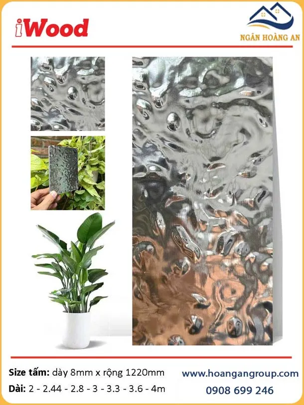 Đặc Điểm Nổi Bật Tấm Ốp Than Tre iWood Sóng Nước Bạc