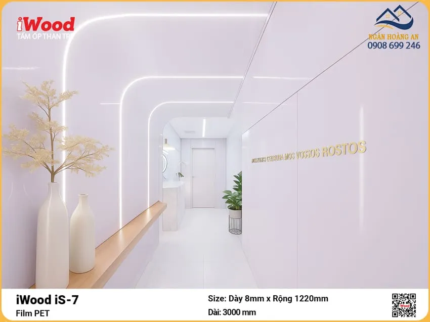 Tấm Ốp Tường Than Tre iWood iS-7 PET Độ Bền Cao