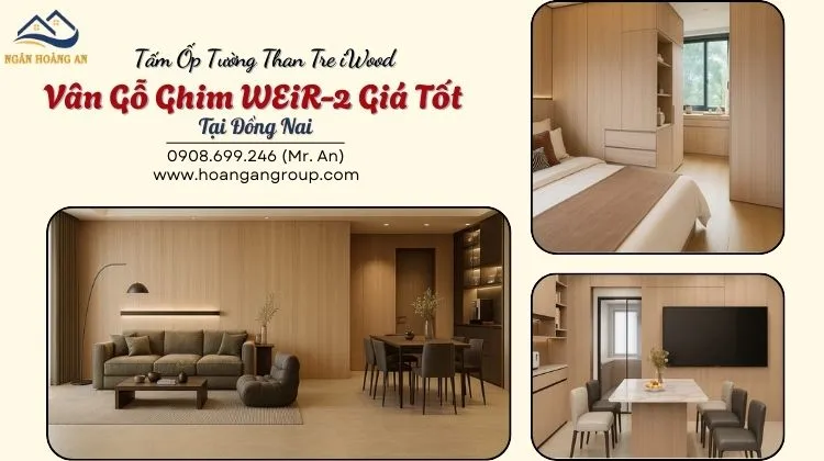 Tấm Ốp Tường Than Tre iWood Vân Ghim Gỗ WEiR-2 Giá Tốt Tại Đồng Nai