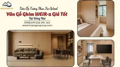 Tấm Ốp Tường Than Tre iWood Vân Ghim Gỗ WEiR-2 Giá Tốt Tại Đồng Nai