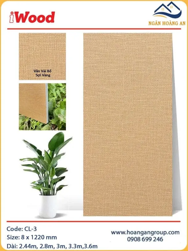 Tấm Ốp Tường Than Tre Vân Vải iWood CL-3 Cắt Theo Yêu Cầu Tấm Ốp Tường Than Tre Vân Vải iWood CL-3 Cắt Theo Yêu Cầu