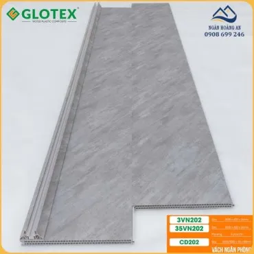 Tấm Ốp Vách Ngăn Phòng Vân Bê Tông Glotex VN202