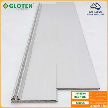Tấm Ốp Vách Ngăn Phòng Vân Gỗ Glotex VN204
