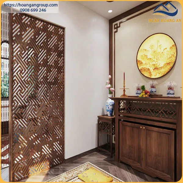 Vách Ngăn Nhựa Trang Trí Phòng Thờ 