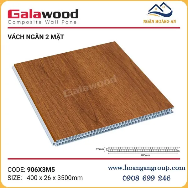Tấm Vách Ngăn Phòng Khách Giả Gỗ Galawood VN-906 Tại Biên Hòa Đồng Nai