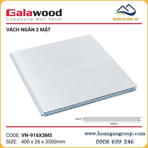 Vách Ngăn Phòng Màu Trắng Galawood VN-916Tại Long Thành Đồng Nai