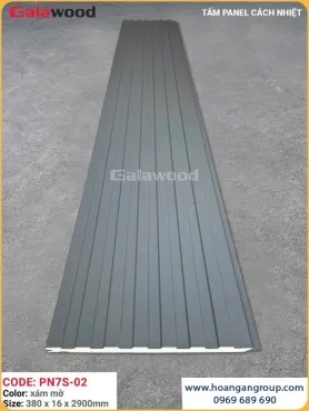 Tấm Panel Ốp Trần Cách Nhiệt Galawood PN7S-02 Xám Mờ