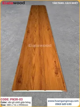 Tấm Panel Ốp Tường Ngoài Trời Galawood PN3R-03 Vân Gỗ Cánh Gián