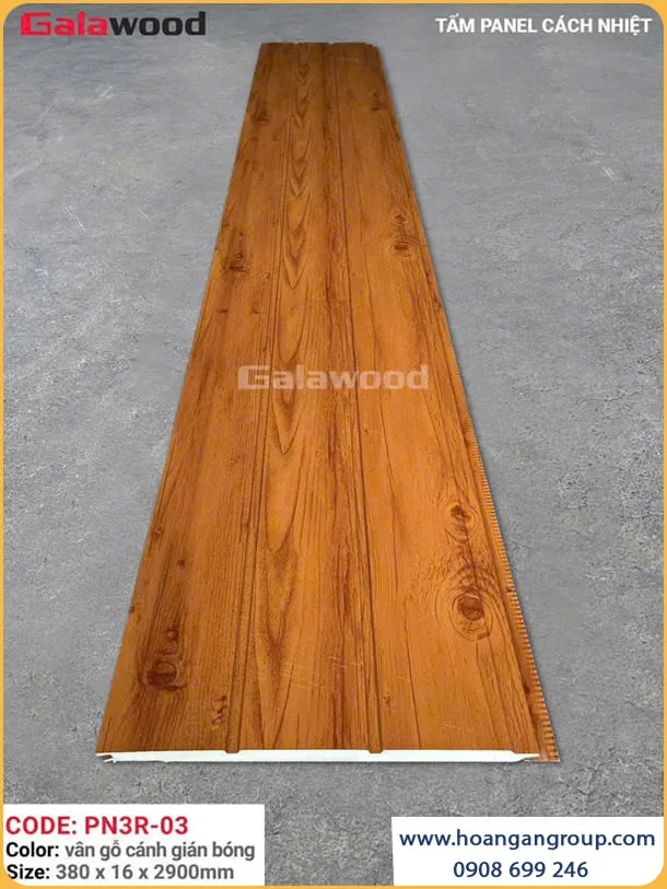 Tấm Panel Ốp Tường Ngoài Trời Galawood PN3R-03 Vân Gỗ Cánh Gián Tấm Panel Ốp Tường Ngoài Trời Galawood PN3R-03 Vân Gỗ Cánh Gián