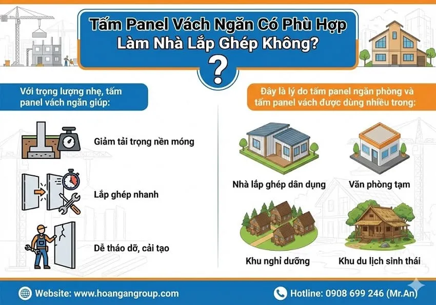 Tấm Panel Vách Ngăn Có Phù Hợp Làm Nhà Lắp Ghép Không? Tấm Panel Vách Ngăn Có Phù Hợp Làm Nhà Lắp Ghép Không?