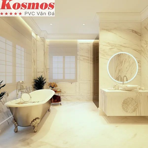 Cách Tính Thi Công Hoàn Thiện Tấm Nhựa Ốp Tường PVC Giả Đá Kosmos