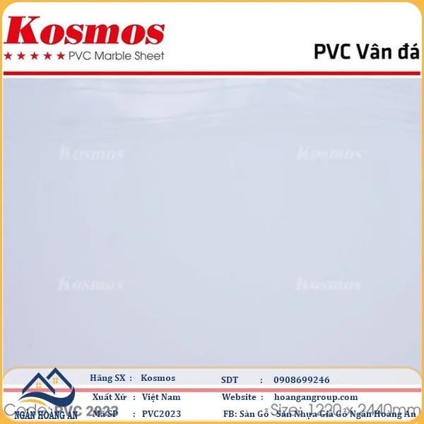 Tấm Nhựa Ốp Tường PVC Giả Đá Kosmos
