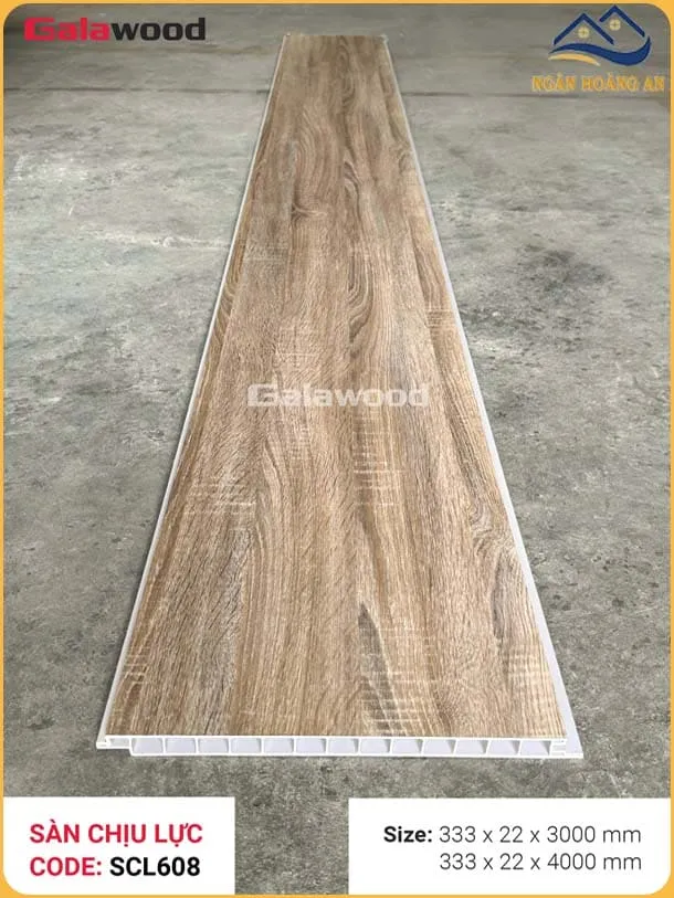 Tấm Sàn Chịu Lực Nhựa PVC Giả Vân Gỗ Galawood SCL608