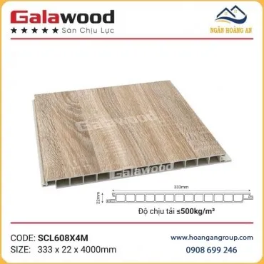 Tấm Sàn Chịu Lực Nhựa Vân Gỗ Làm Gác Lửng  Galawood SCL608X4M