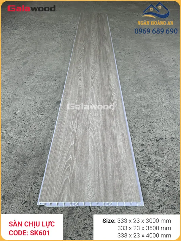 Tấm Sàn Chịu Lực Nhựa PVC Giả Gỗ wood SK601X3M