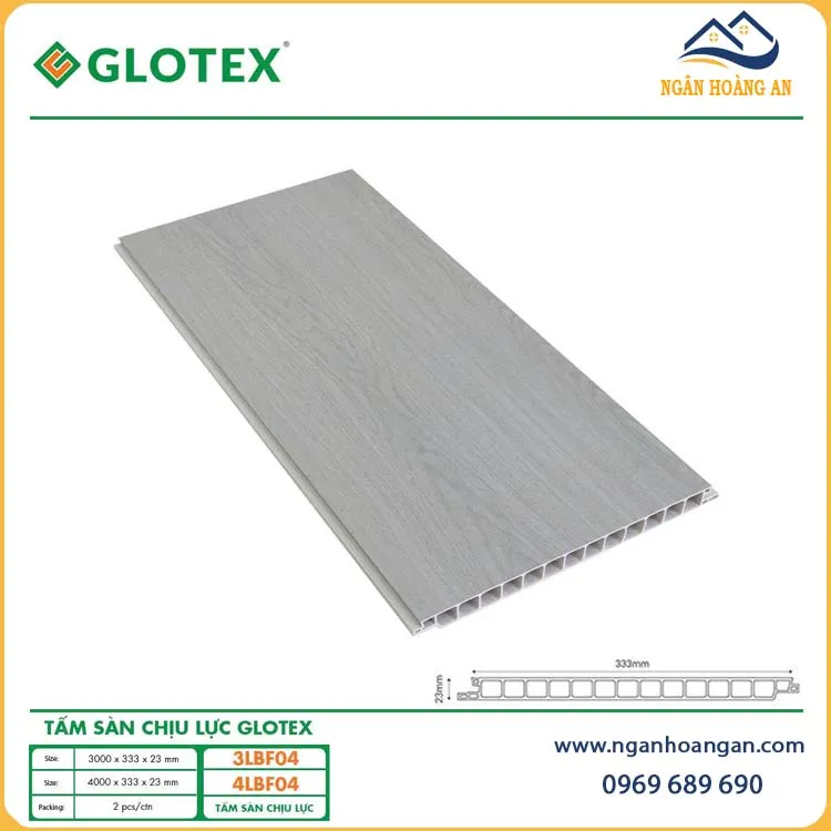 Tấm Sàn Nhựa Chịu Lực Glotex 3LBF04 Làm Sàn Kho Bãi
