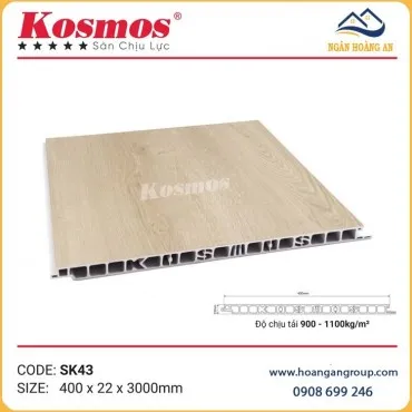 Tấm Sàn Nhựa Chịu Lực PVC Giả Gỗ Làm Gác Xép Kosmos SK43X3M