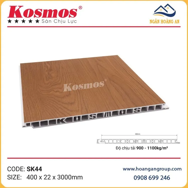 Tấm Sàn Nhựa Chịu Lực PVC Giả Gỗ Làm Gác Xép Kosmos SK44