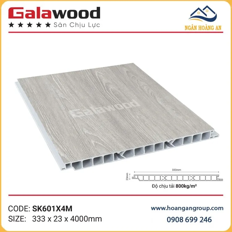Tấm Sàn Nhựa Chịu Lực PVC Làm Gác Xép Galawood SK601X4M
